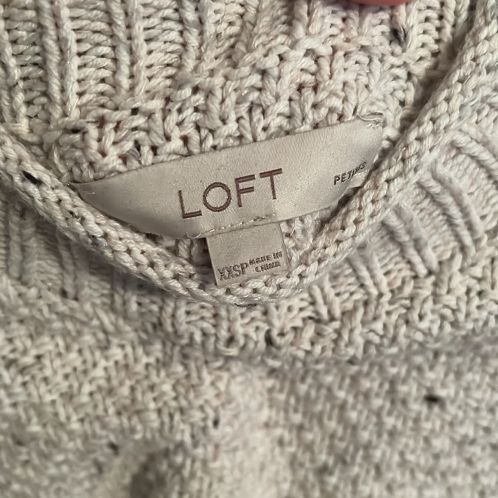 LOFT mock neck textured sweater - Picture 3 of 5